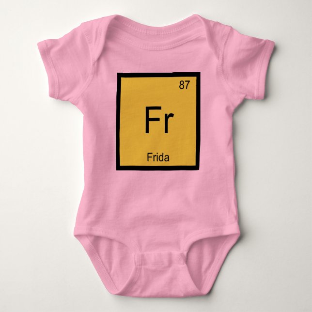 T-shirts Frida Name Chemistry Elemento Periódico (Frente)