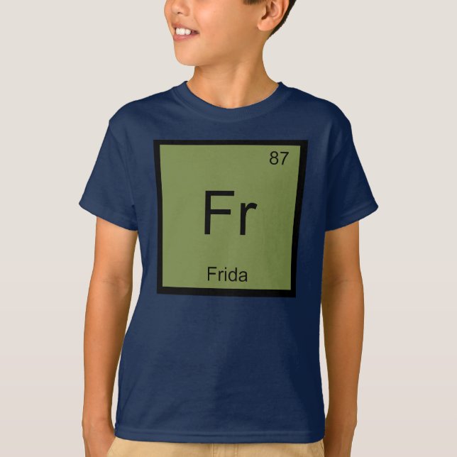 T-shirts Frida Name Chemistry Elemento Periódico (Frente)