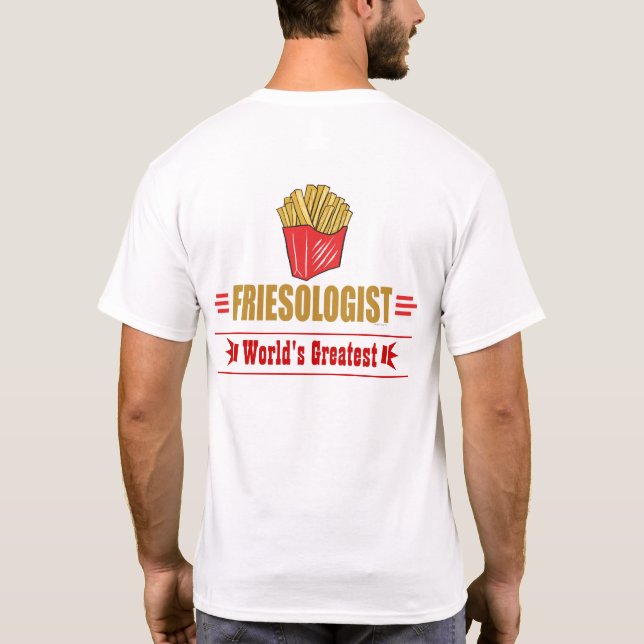 T-shirts Fries franceses engraçados (Verso)