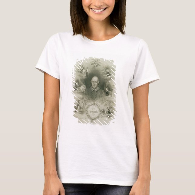 T-shirts Frontispício para os 'Sonnets', de 'The Complete (Frente)