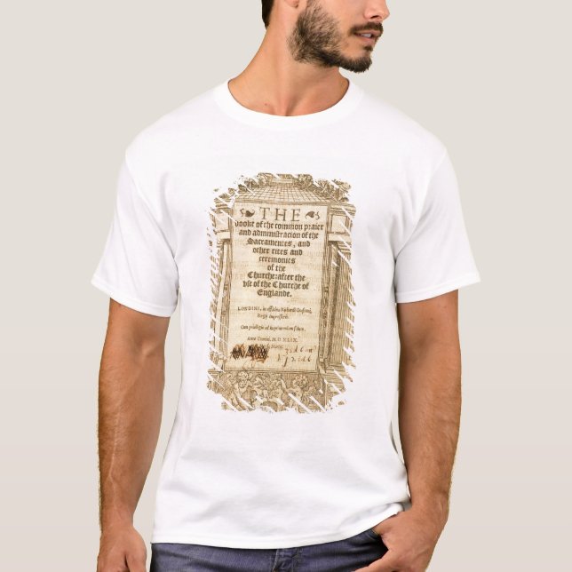 T-shirts Frontispiece 'do livro de Prayer comum (Frente)
