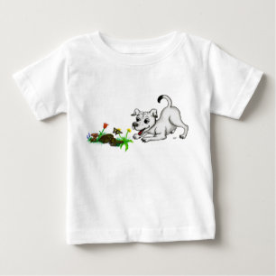 T-shirts Frühlingserwachen, Welpe mit Schmetterling