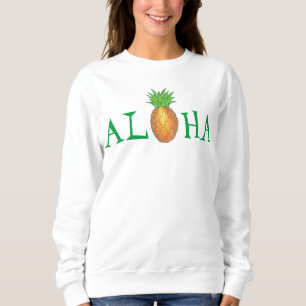 T-shirts FRUTA de ananás tropical da ilha do Havaí ALOHA