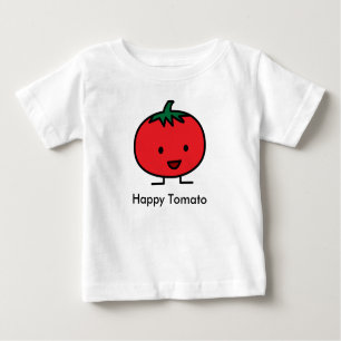 T-shirts Fruta vegetal vermelha do tomate feliz