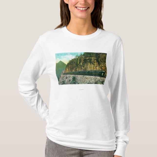 T-shirts Fuga ao norte do ponto rochoso, da passagem branca (Frente)