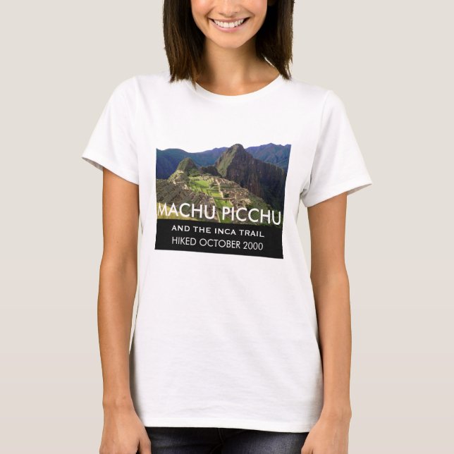 T-shirts Fuga personalizada Machu Picchu do Inca (Frente)