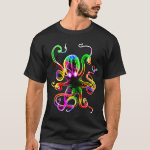 T-shirts Fulgor de Kraken do arco-íris