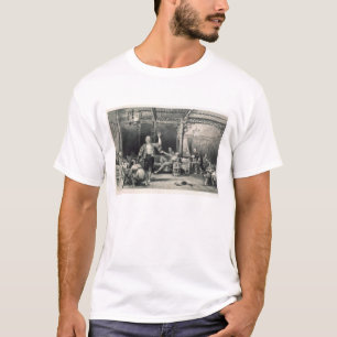 T-shirts Fumadores chineses do ópio, 'de China em uma sér