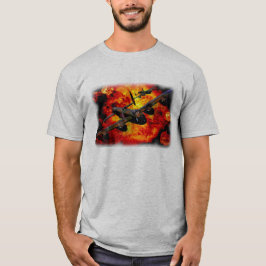 T-shirts Funcionamento de bombardeio do bombardeiro de