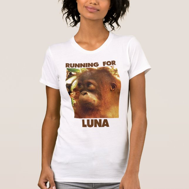 T-shirts Funcionamento para Luna - Outreach do orangotango (Frente)