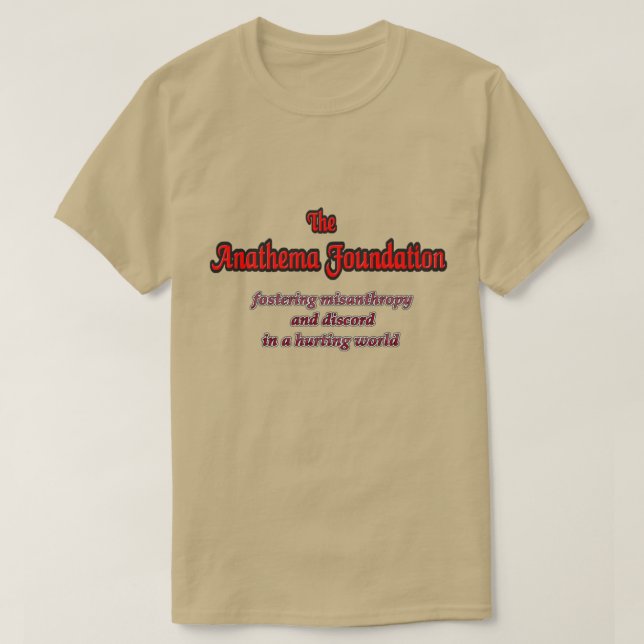 T-shirts fundação anathema (Frente do Design)