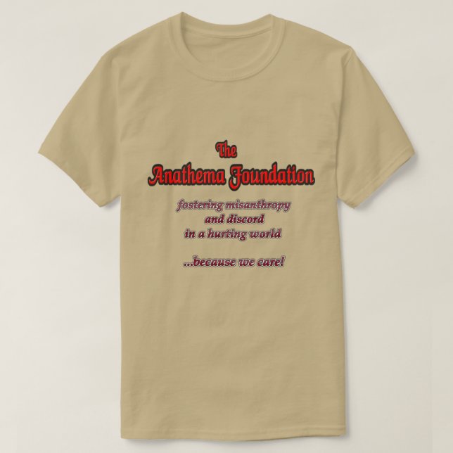 T-shirts fundação anathema (Frente do Design)