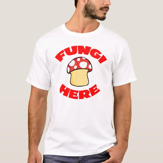 T-shirts Fungos aqui (Frente)
