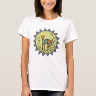 T-shirts Funky, Paisley, mandala celta do gato