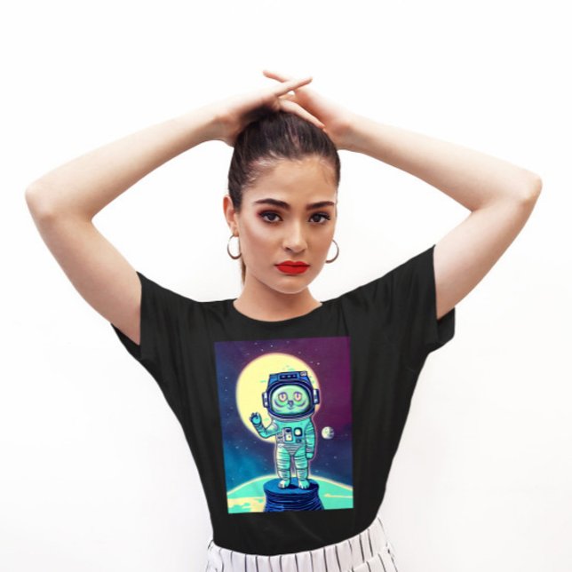T-SHIRTS FUNNY DE CAT ASTRONAUT (Criador carregado)