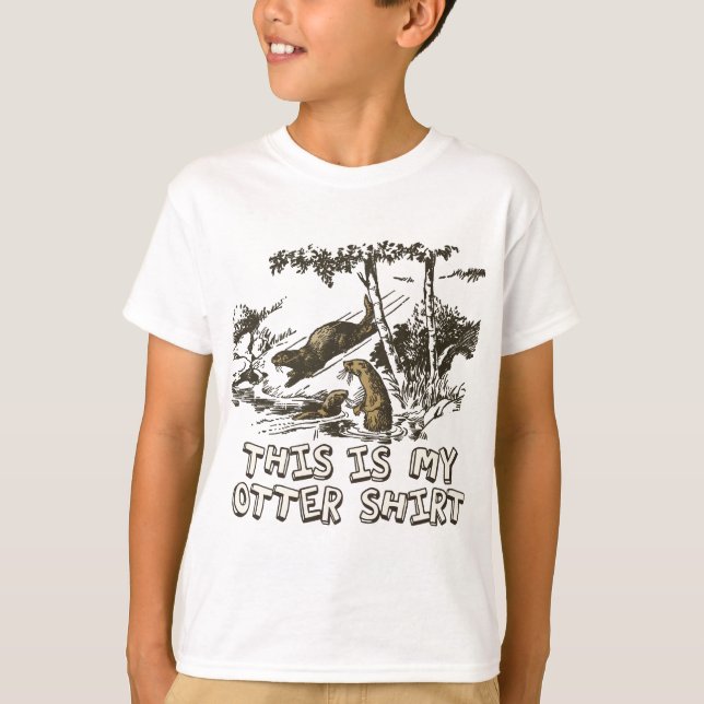 T-shirts Funny Sea Otter (Frente)