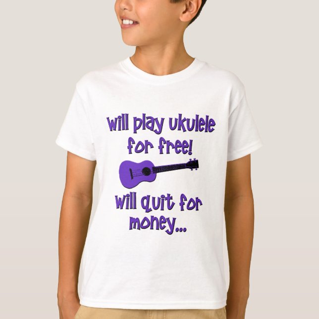 T-shirts Funny Ukulele (Frente)