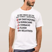 Furacão Irene/t-shirt sobrevivência da costa leste