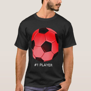 T-shirts Futebol americano vermelho ou bola de futebol da a