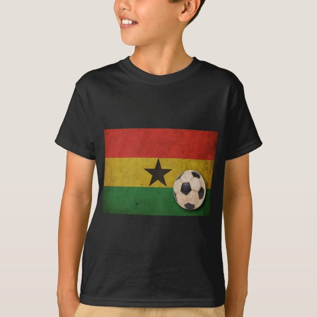 T-shirts Futebol de Ghana do vintage (Frente)