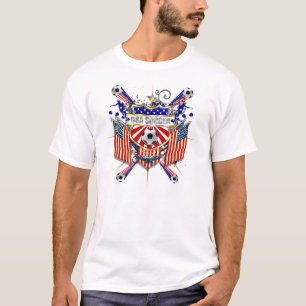 T-shirts Futebol dos EUA da bandeira de Brasil 2014 E.U. do