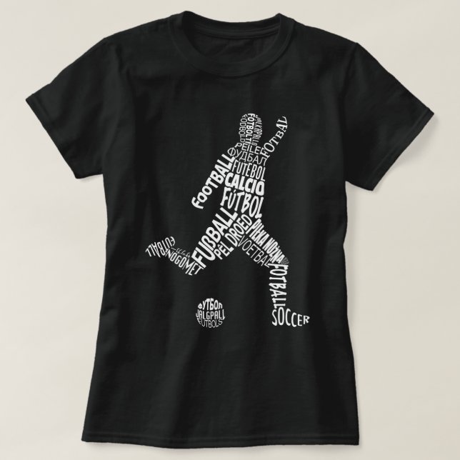 T-shirts Futebol Em Diferentes Línguas (Frente do Design)