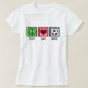 T-shirts Futebol feminino de paz (Frente do Design)