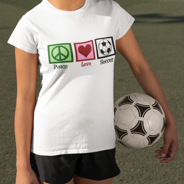 T-shirts Futebol feminino de paz (Criador carregado)
