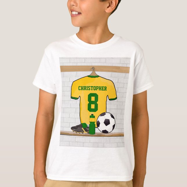 T-shirts Futebol Verde Personalizado Jersey (Frente)