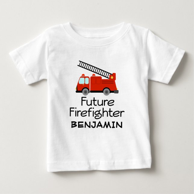 T-shirts Futuro Bombeiro Personalizado Boias De Fogo Te (Frente)