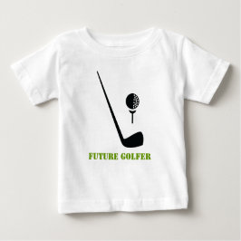 T-shirts Futuro clube de golfe e bola preto, verde personal