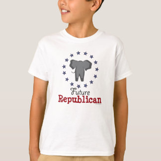 T-shirts Futuro Elefante Republicano Crianças Ringer T shir