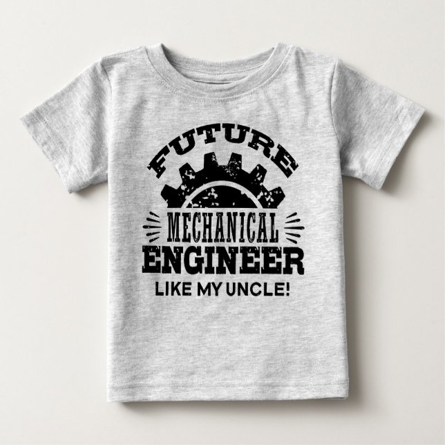 T-shirts Futuro Engenheiro Mecânico Como Meu Tio (Frente)