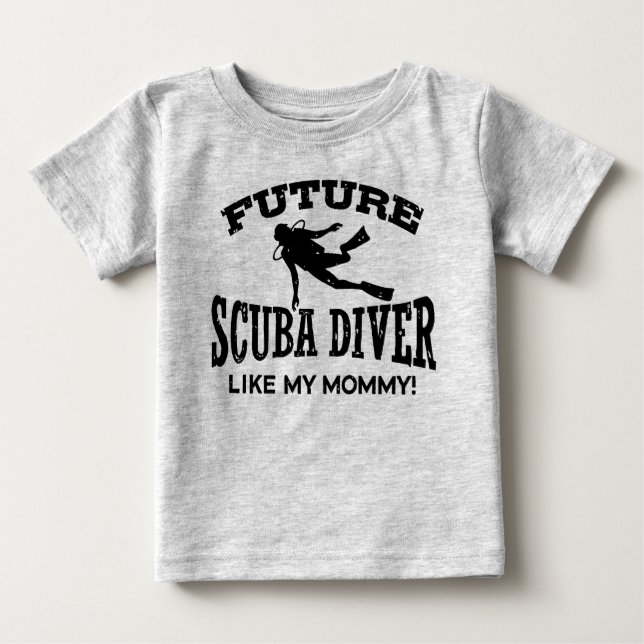 T-shirts Futuro Mergulhador Como Minha Mamãe (Frente)