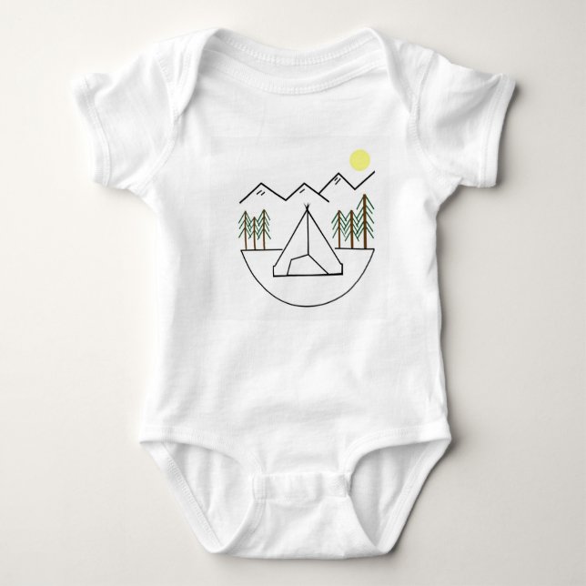T-shirts Futuro Outdoorsman Onsie para o seu Petite (Frente)