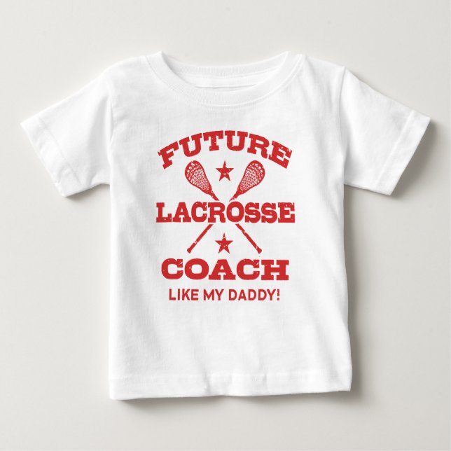 T-shirts Futuro treinador de Lacrosse como meu Pai (Frente)