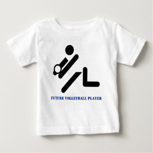 T-shirts Futuro voleibol preto, azul personalizado