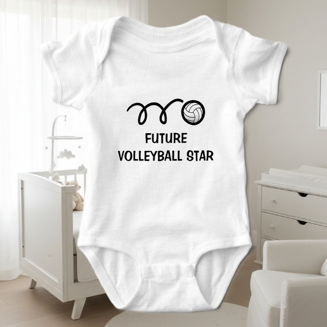 T-shirts Futuro voleibol | Vestuário de bebê bonito (volleyball bodysuit for baby)