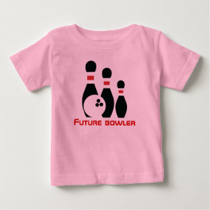 T-shirts Futuros tigres, bolas de boliche e pinos