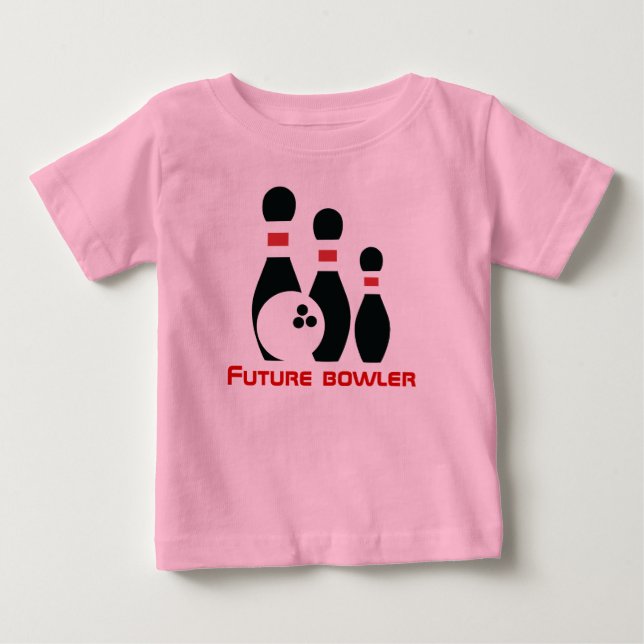 T-shirts Futuros tigres, bolas de boliche e pinos (Frente)