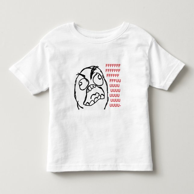 T-shirts Fuuuu do fuuu da cara da raiva (Frente)
