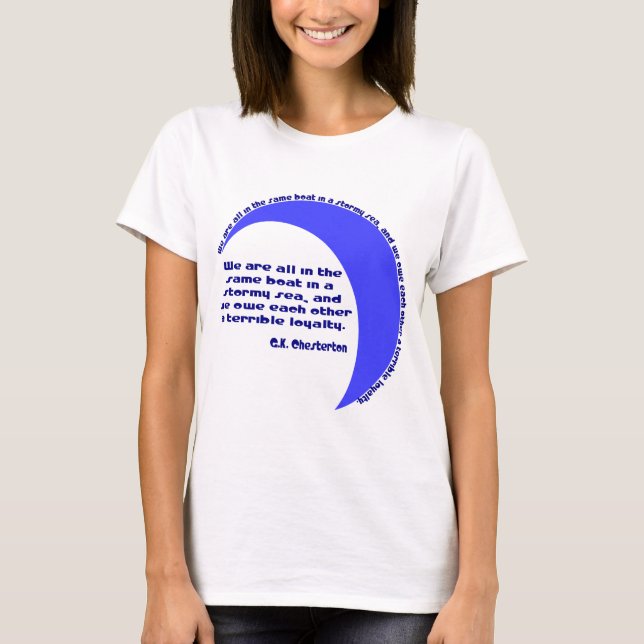 T-shirts G. K. Chesterton Mar Tempestuoso (Frente)