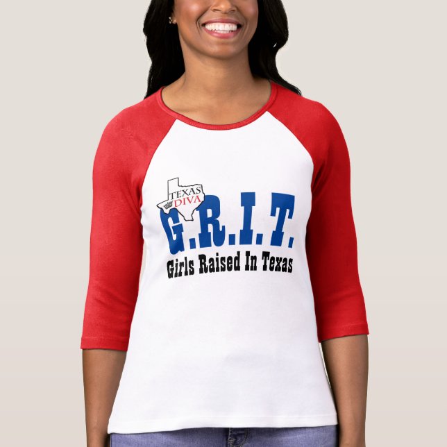 T-shirts G.R.I.T. - Raparigas Criadas No Texas (Frente)