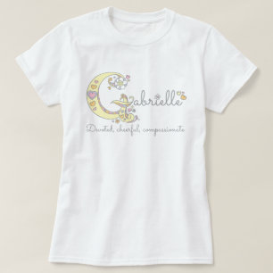 T-shirts Gabrielle garotas dão nome ao costume decorativo