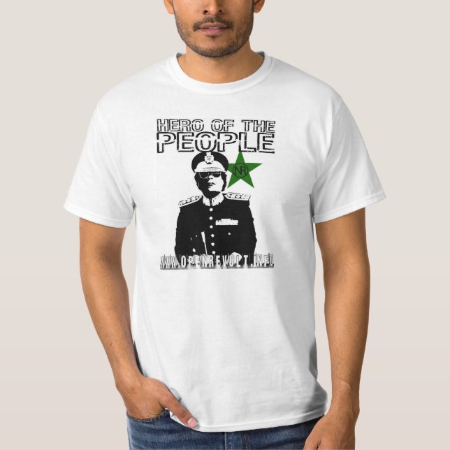 T-shirts Gaddafi:  Herói das pessoas! (Frente)