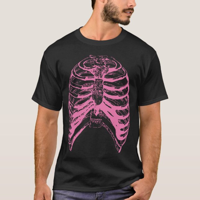 T-shirts Gaiola de Costelas Rosa (Frente)
