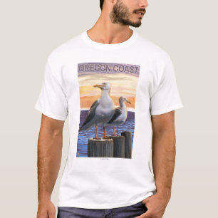 T-shirts Gaivota de mar da costa de Oregon
