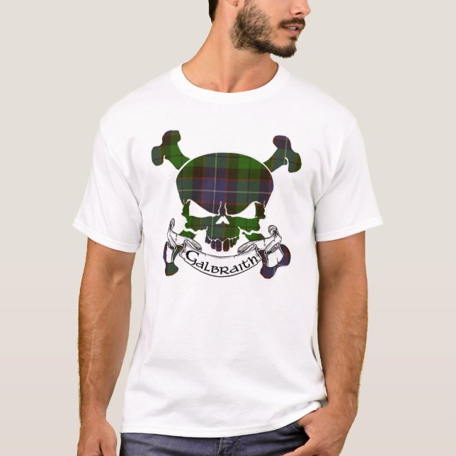 T-shirts Galbraith Tartan Skull (Frente)