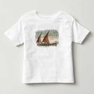 T-shirts Galera sob a vela, padrão de voo do Commande