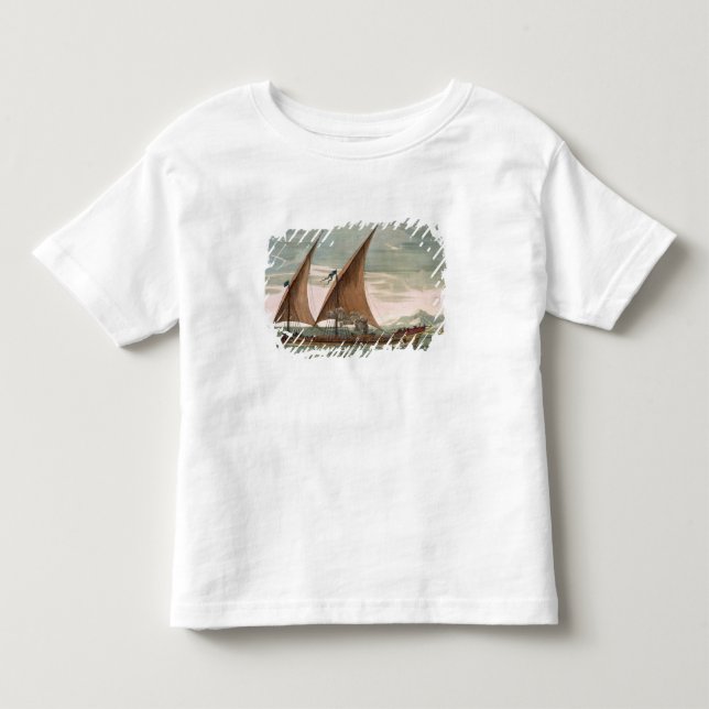 T-shirts Galera sob a vela, padrão de voo do Commande (Frente)